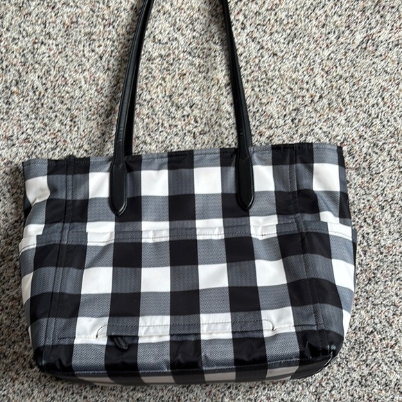 Kate Spade Black and White Checkered Tote Bag - Picture 10 of 15